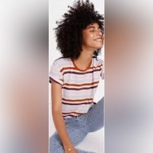 Madewell Striped Boxy Tee XXS